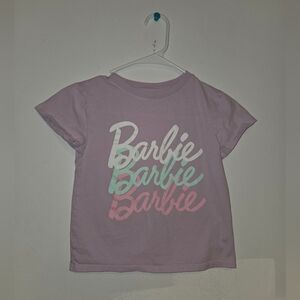 H&M Barbie Kids' Lavender Tee with Multicolor Logo